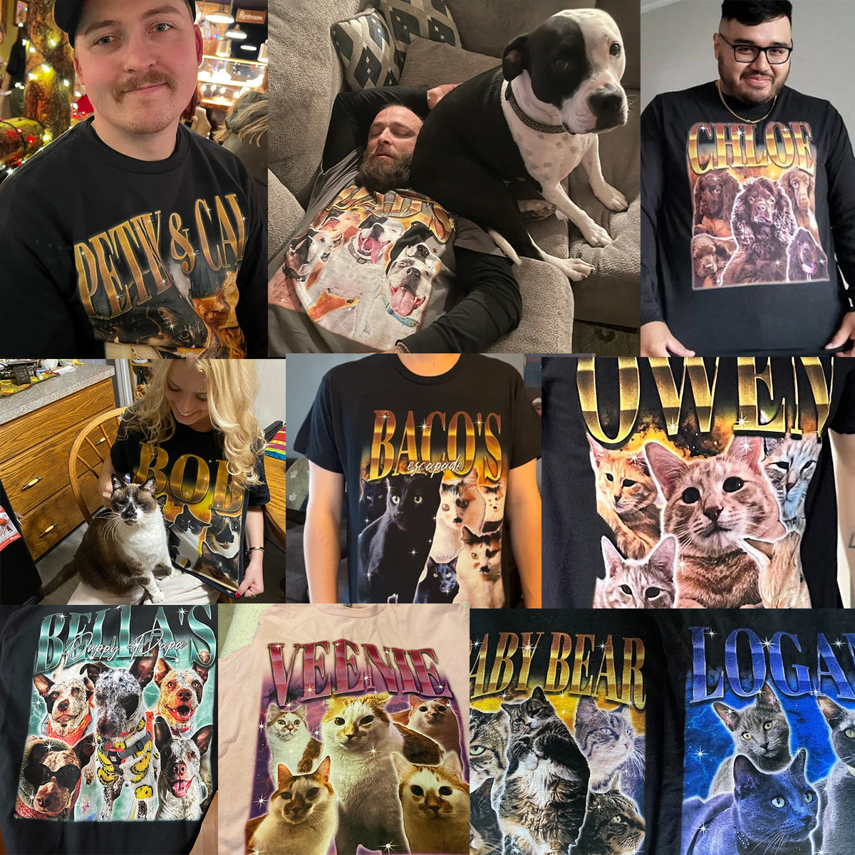 Custom Vintage Bootleg Tee Pet Version