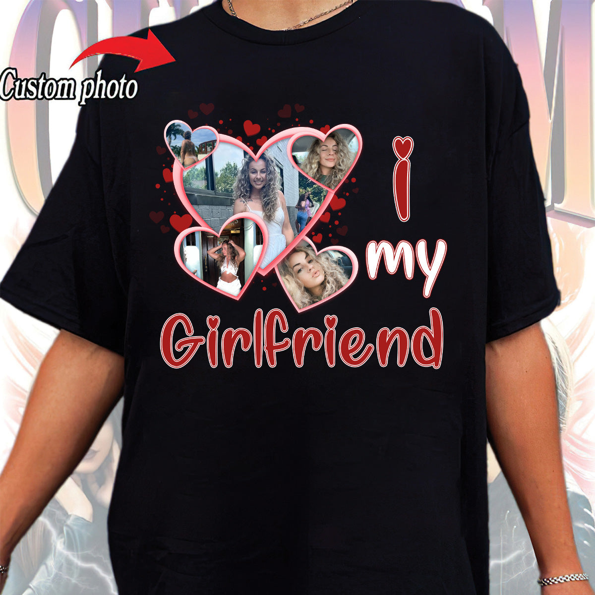 Custom Girlfriend, Boyfriend Photos Valentine Tee Gift