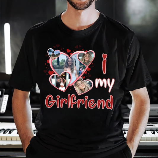 Custom Girlfriend, Boyfriend Photos Valentine Tee Gift